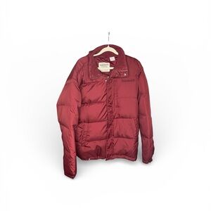 Timberland Burgundy Quilted Puffer Jacket